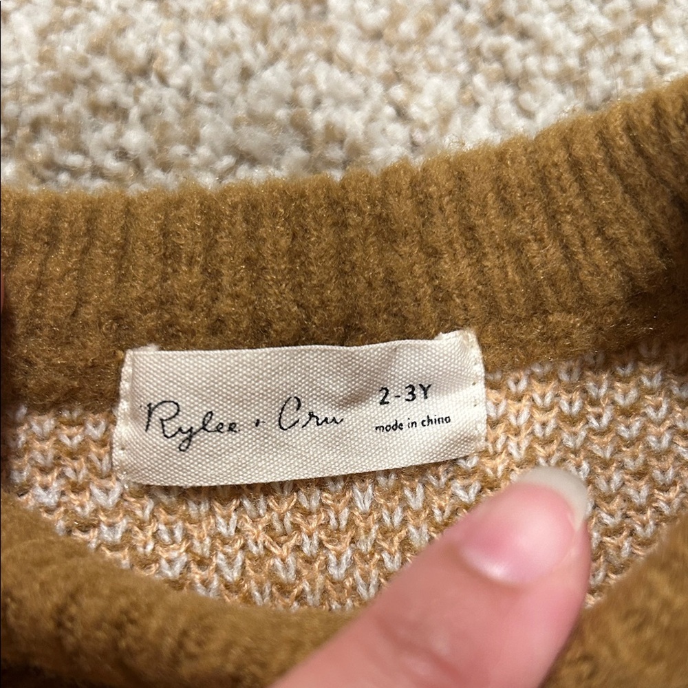 Floral Patterned Brown Sweater - Picture 3 of 4